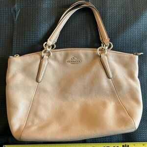 Coach Kelsey Satchel Tan- 12”